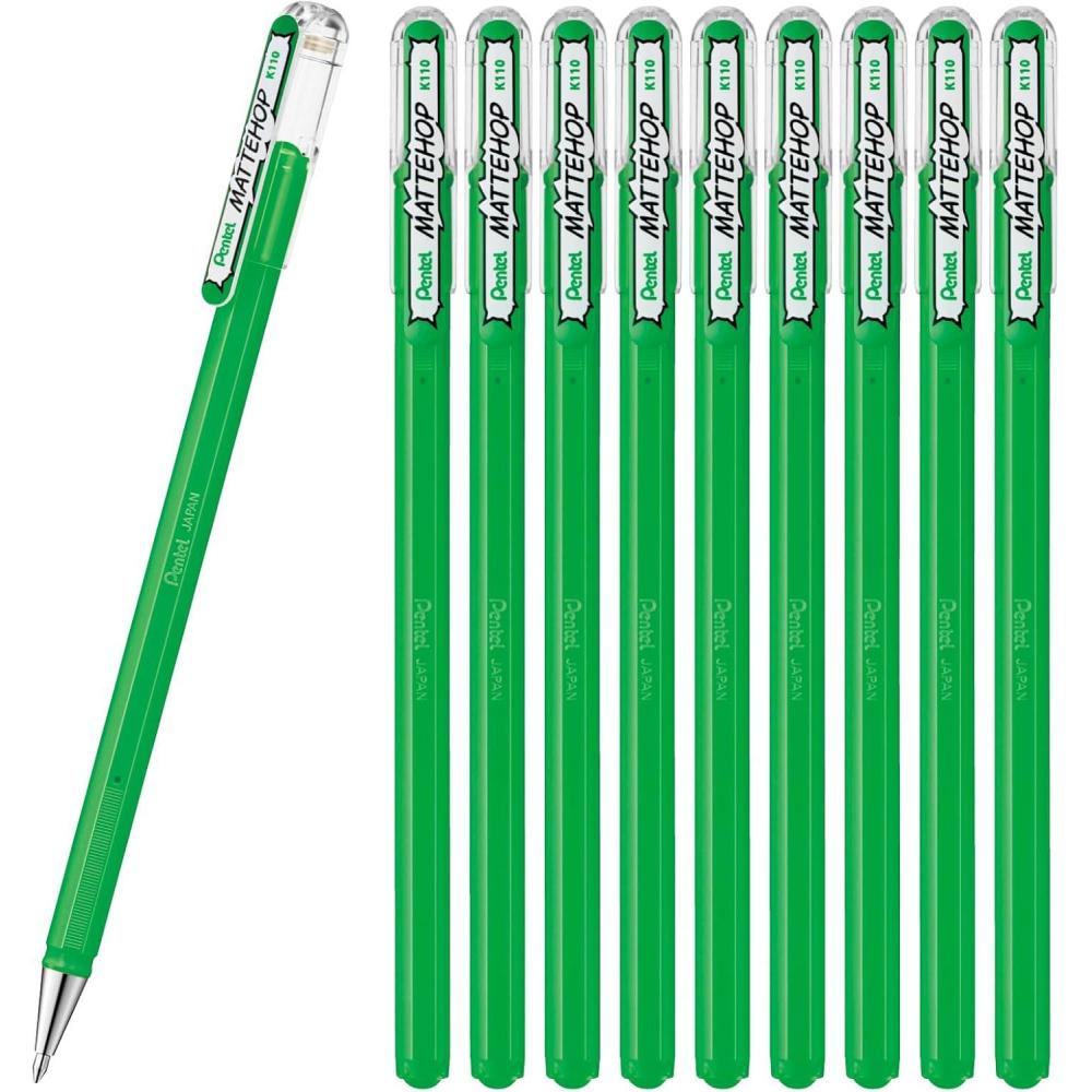 imagePentel Ballpoint Pen Color Matte Hop Complete Set 21 Colors K110V21STgreen