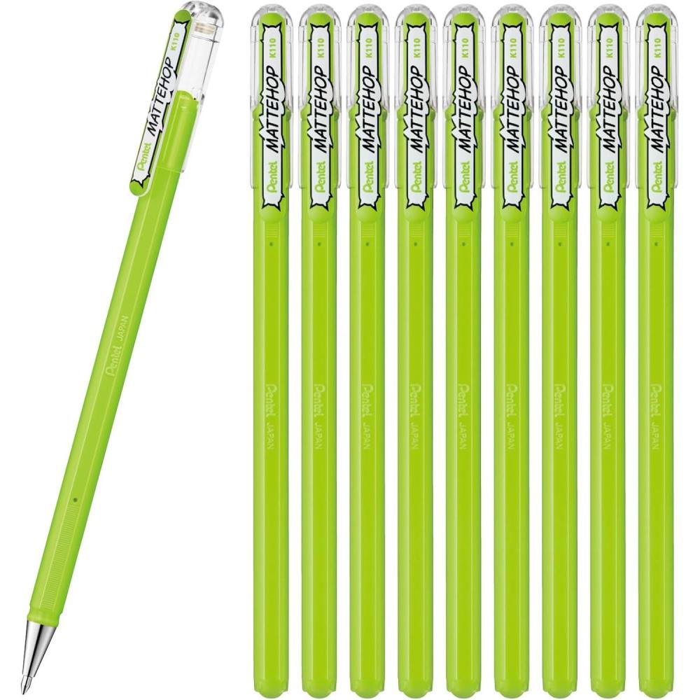imagePentel Ballpoint Pen Color Matte Hop Complete Set 21 Colors K110V21STyellow green