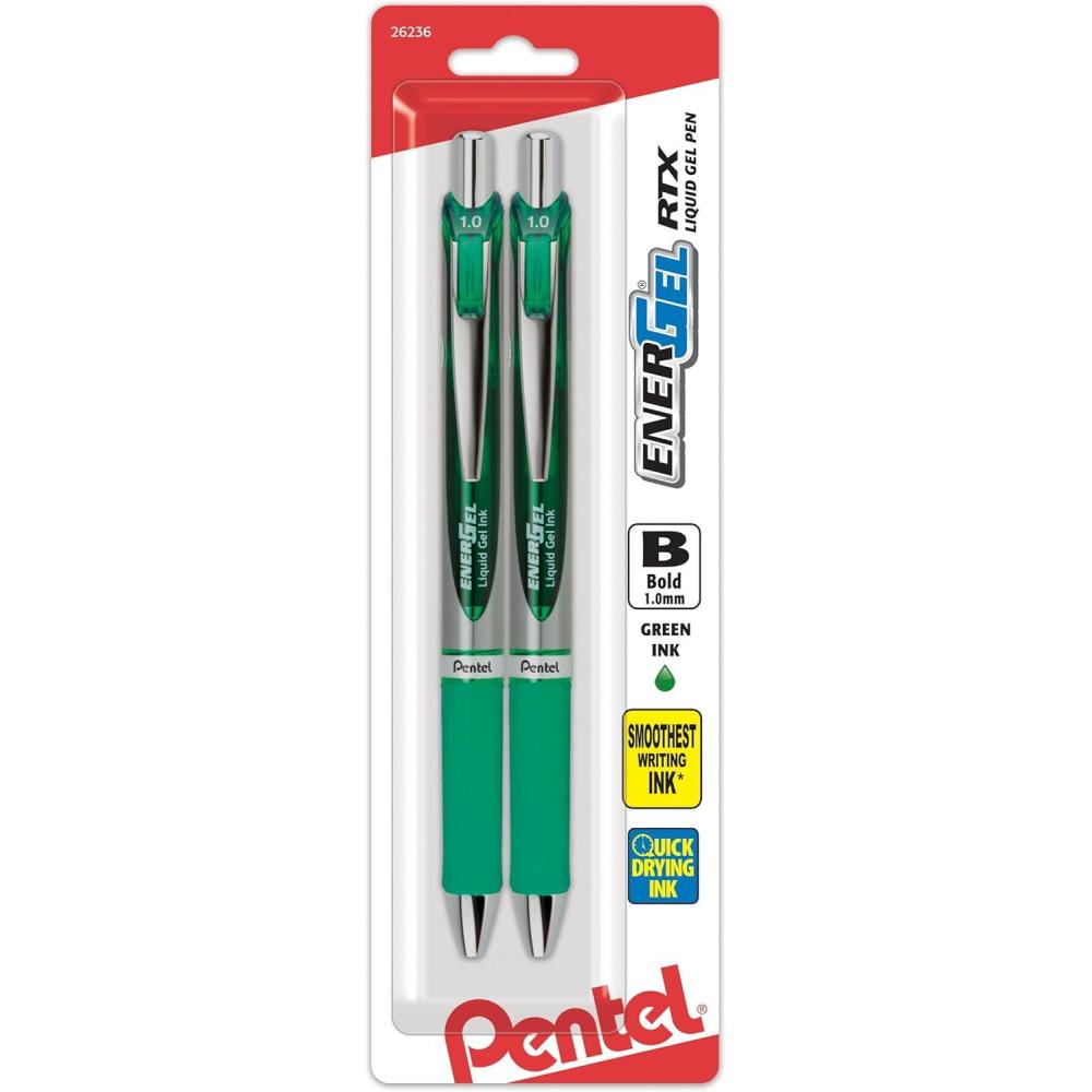 imagePentel EnerGel RTX Liquid Gel Pens 10mmGreen