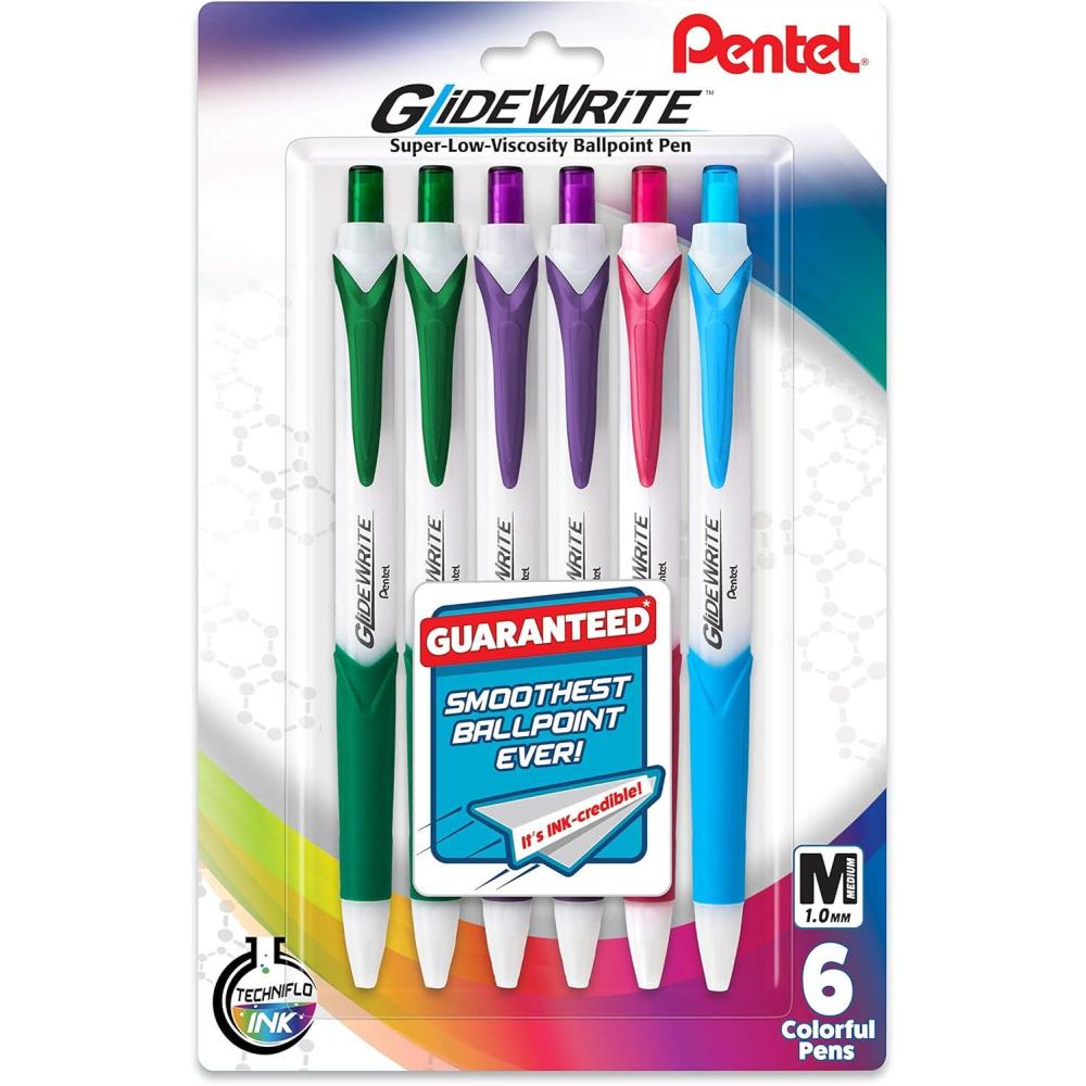 imagePentel GlideWrite Ballpoint Pen 10mm Medium Line Assorted Ink Pack of 14 BX910BP14M1Assorted 2
