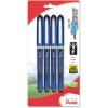 Pentel EnerGel NV Gel Ink Pen, (0.5mm), Fine Point Capped, Needle Tip, Black Ink, Box of 12 (BLN25-A)(Black)