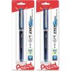 Pentel EnerGel NV Gel Ink Pen, (0.5mm), Fine Point Capped, Needle Tip, Black Ink, Box of 12 (BLN25-A)(Blue)