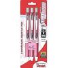 Pentel® EnerGel® RTX Retractable Liquid Gel Pens, Medium Point, 0.7 mm, 54% Recycled, Assorted Barrel Colors, Black Ink, Pack Of 3 Pens(0.7mm)