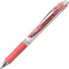 Pentel® EnerGel™ Retractable Liquid Gel Pens, Medium Point, 0.7 mm, Silver Barrel, Violet Ink, Pack Of 12(Coral Pink)