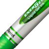 Pentel® EnerGel™ Retractable Liquid Gel Pens, Medium Point, 0.7 mm, Silver Barrel, Violet Ink, Pack Of 12(Lime Green)