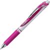 Pentel® EnerGel™ Retractable Liquid Gel Pens, Medium Point, 0.7 mm, Silver Barrel, Violet Ink, Pack Of 12(Magenta)