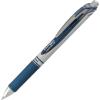 Pentel® EnerGel™ Retractable Liquid Gel Pens, Medium Point, 0.7 mm, Silver Barrel, Violet Ink, Pack Of 12(Navy Blue)