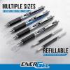 Pentel® EnerGel™ Retractable Liquid Gel Pens, Medium Point, 0.7 mm, Silver Barrel, Violet Ink, Pack Of 12(Silver)