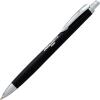 Pentel Glidewrite Executive Ballpoint Pen, (1.0mm) Medium, Silver Metal Barrel, Black Ink, Pack of 1 (BX970ZBP)(Black Barrel)