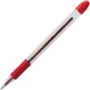 Pentel® R.S.V.P.® Ballpoint Pens, Medium Point, 1.0 mm, Clear Barrel, Red Ink, Pack Of 12