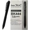 Pentel Wow! Retractable Super Smooth Ballpoint Pen, (1.4mm) Bold Line, Triangular Barrel, Black Ink, 12 Pack
