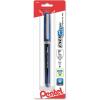 Pentel EnerGel NV Gel Ink Pen, (0.5mm), Fine Point Capped, Needle Tip, Black Ink, Box of 12 (BLN25-A)(Blue)