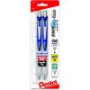Pentel EnerGel Pearl RTX Retractable Liquid Gel Pen, (0.7mm), Medium Line, Needle Tip, Black Ink, Pack of 2 (BLN77WBP2A)(Blue)