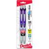 Pentel EnerGel Pearl RTX Retractable Liquid Gel Pen, (0.7mm), Medium Line, Needle Tip, Black Ink, Pack of 2 (BLN77WBP2A)(Violet)