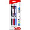 Pentel® EnerGel RTX Pens, 0.3 mm, Needle Point, Black Ink, Pack Of 3(Assorted)