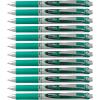 Pentel® EnerGel™ Retractable Liquid Gel Pens, Medium Point, 0.7 mm, Silver Barrel, Violet Ink, Pack Of 12(Green)