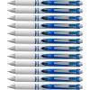 Pentel Gel Pen Retractable/Refillable Needle Tip 0.5mm 12/DZ BE Ink (BLN75PWCDZ)(Blue)