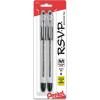 Pentel R.S.V.P. Ballpoint Pen, Medium Line, Red Ink, 2/Pack (BK91BP2B)(Black)