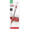 Pentel R.S.V.P. Ballpoint Pen, Medium Line, Red Ink, 2/Pack (BK91BP2B)(Red)