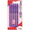 Pentel R.S.V.P. Colors Ballpoint Pen, 1.0mm, Medium Line, Violet Ink, 5 Pack (BK91CRBP5V) , Black(Black)