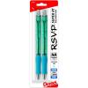 Pentel RSVP Super RT Ballpoint Pen, (1.0mm) Medium Line, Blue Ink, 2-Pk – BX480BP2C(Sky Blue)