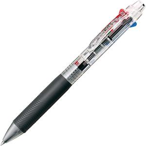 Pentel Ballpoint Pen Vicuna, Fine, Black, Red, Blue, Green, Black (BXC47A)(Clear)
