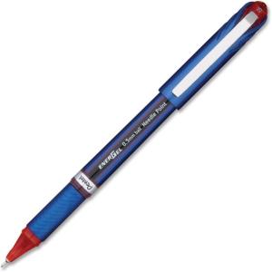 Pentel EnerGel Euro Ballpoint Pen, 0.5mm Needle Tip, Black Ink (BLN25-A)(Red)