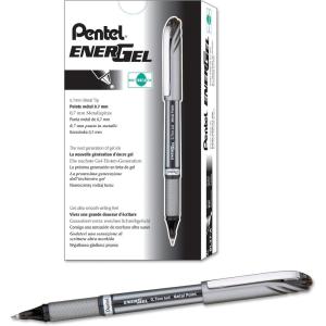 Pentel® EnerGel™ NV Liquid Gel Pens, Medium Point, 0.7 mm, 54% Recycled, Black Ink, Pack Of 12 Pens((BL27-A))