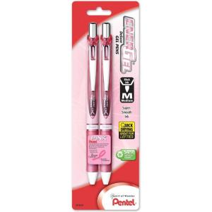 Pentel EnerGel RTX Liquid Gel Pens, 1.0mm(Black/Pink Barrel)