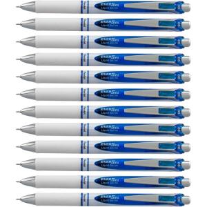 Pentel Gel Pen Retractable/Refillable Needle Tip 0.5mm 12/DZ BE Ink (BLN75PWCDZ)(Blue)