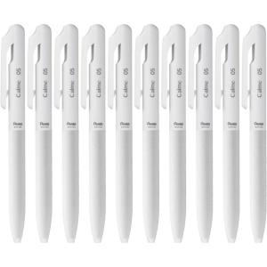 Pentel Oil Based Ballpoint Pen, Calme 0.7mm, Black, Black Ink, 5 Count XBXA107A-A(White Shaft)