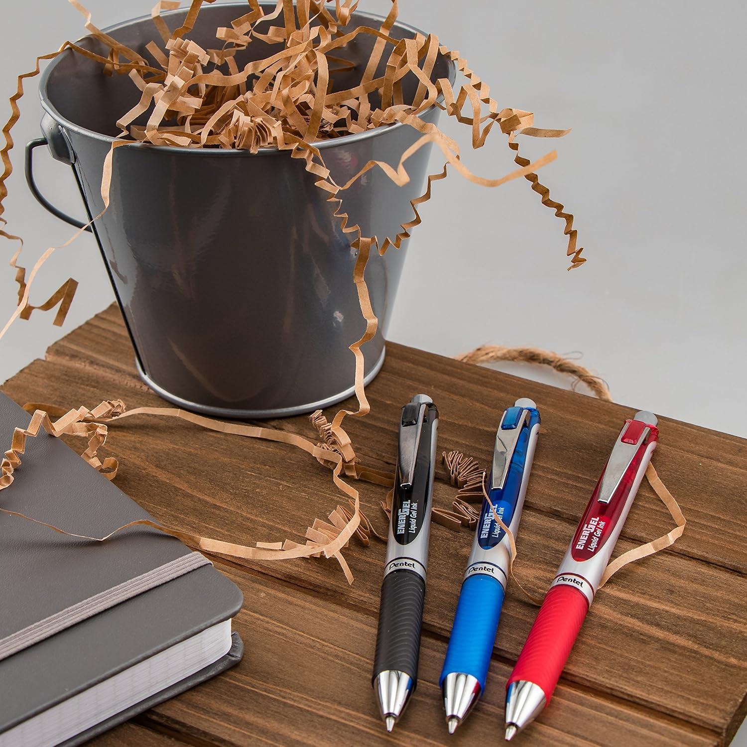 imagePentel EnerGel RTX Retractable Liquid Gel Pen 07mm Medium Line Assorted Ink 12Pk BL77BP12M2