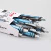 Pentel® EnerGel™ Deluxe RTX Retractable Liquid Gel Pens, Fine Point, 0.5 mm, 54% Recycled, Blue Barrel, Black Ink, Pack Of 12 Pens(Black)