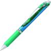 Pentel® EnerGel™ Deluxe RTX Retractable Liquid Gel Pens, Fine Point, 0.5 mm, 54% Recycled, Blue Barrel, Black Ink, Pack Of 12 Pens(Green)