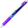 Pentel® EnerGel™ Deluxe RTX Retractable Liquid Gel Pens, Fine Point, 0.5 mm, 54% Recycled, Blue Barrel, Black Ink, Pack Of 12 Pens(Violet)