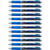 EnerGel™ RTX Retractable Liquid Gel Pens, Bold Point, 1.0 mm, Black/Silver Barrel, Black Ink, Pack Of 12(Blue)