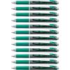 EnerGel™ RTX Retractable Liquid Gel Pens, Bold Point, 1.0 mm, Black/Silver Barrel, Black Ink, Pack Of 12(Green)