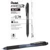 Pentel BL107A EnerGel-X Retractable Roller Gel Pen, .7mm, Black Barrel/Ink, Dozen