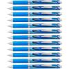 Pentel® EnerGel™ Deluxe RTX Retractable Liquid Gel Pens, Fine Point, 0.5 mm, 54% Recycled, Blue Barrel, Black Ink, Pack Of 12 Pens(Blue)