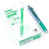 Pentel® EnerGel™ Deluxe RTX Retractable Liquid Gel Pens, Fine Point, 0.5 mm, 54% Recycled, Blue Barrel, Black Ink, Pack Of 12 Pens(Green)