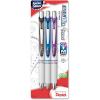 Pentel EnerGel Pearl RTX Retractable Liquid Gel Pen, (0.7mm), Medium Line, Needle Tip, Assorted Ink Colors, Pack of 4 (BLN77WBP4M)(Assorted 1)
