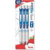 Pentel EnerGel Pearl RTX Retractable Liquid Gel Pen, (0.7mm), Medium Line, Needle Tip, Assorted Ink Colors, Pack of 4 (BLN77WBP4M)(Blue)