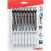 Pentel EnerGel Pearl Retractable Liquid Gel Pen, 0.7mm, Medium Line, Black Ink, 8-Pk (BL77PWBP8A)