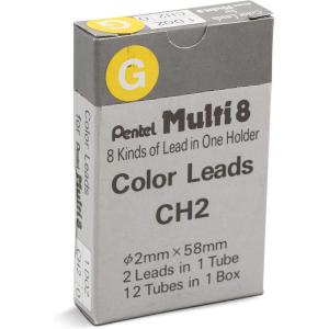 Pentel Arts 8 Colour Pencil Lead Refill, Brown, 24 Pieces of Lead (CH2-E)(Blue)