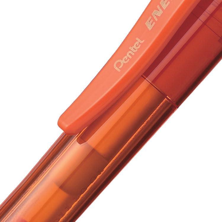 imagePentel BL107C EnerGelX Retractable Roller Gel Pen 7mm Blue BarrelInk DozenOrange