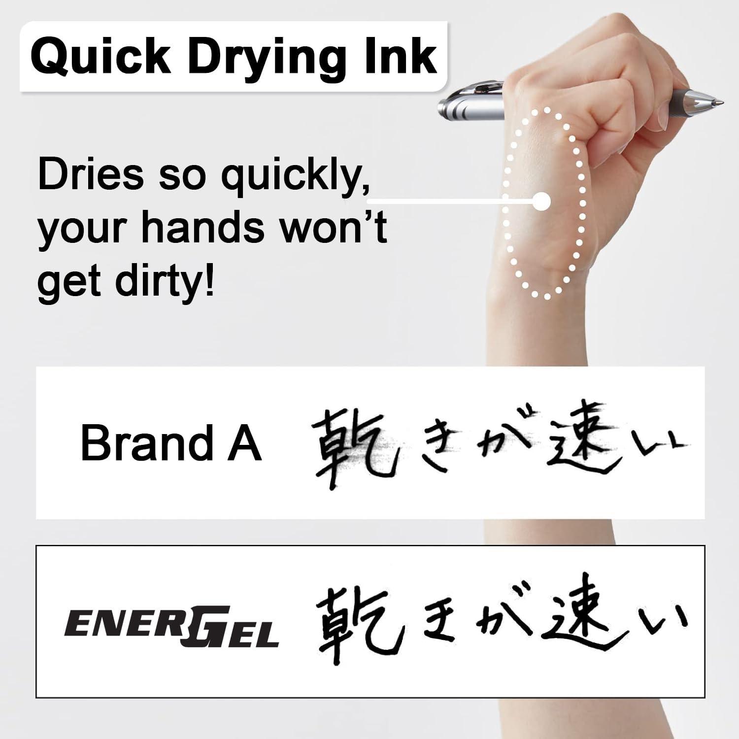 imagePentel BL107C EnerGelX Retractable Roller Gel Pen 7mm Blue BarrelInk DozenRed