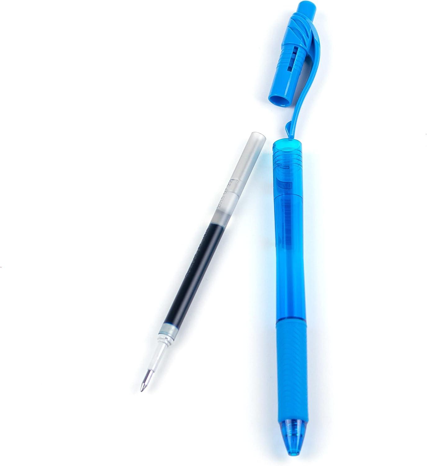 imagePentel BL107C EnerGelX Retractable Roller Gel Pen 7mm Blue BarrelInk DozenSky Blue