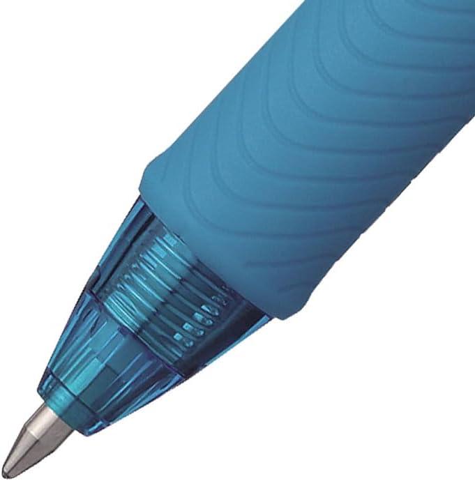 imagePentel BL107C EnerGelX Retractable Roller Gel Pen 7mm Blue BarrelInk DozenSky Blue