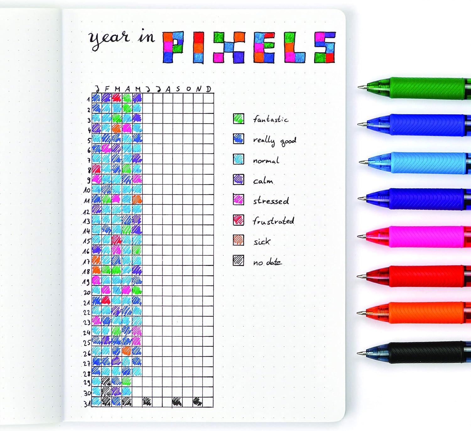 imagePentel BL107C EnerGelX Retractable Roller Gel Pen 7mm Blue BarrelInk DozenSky Blue