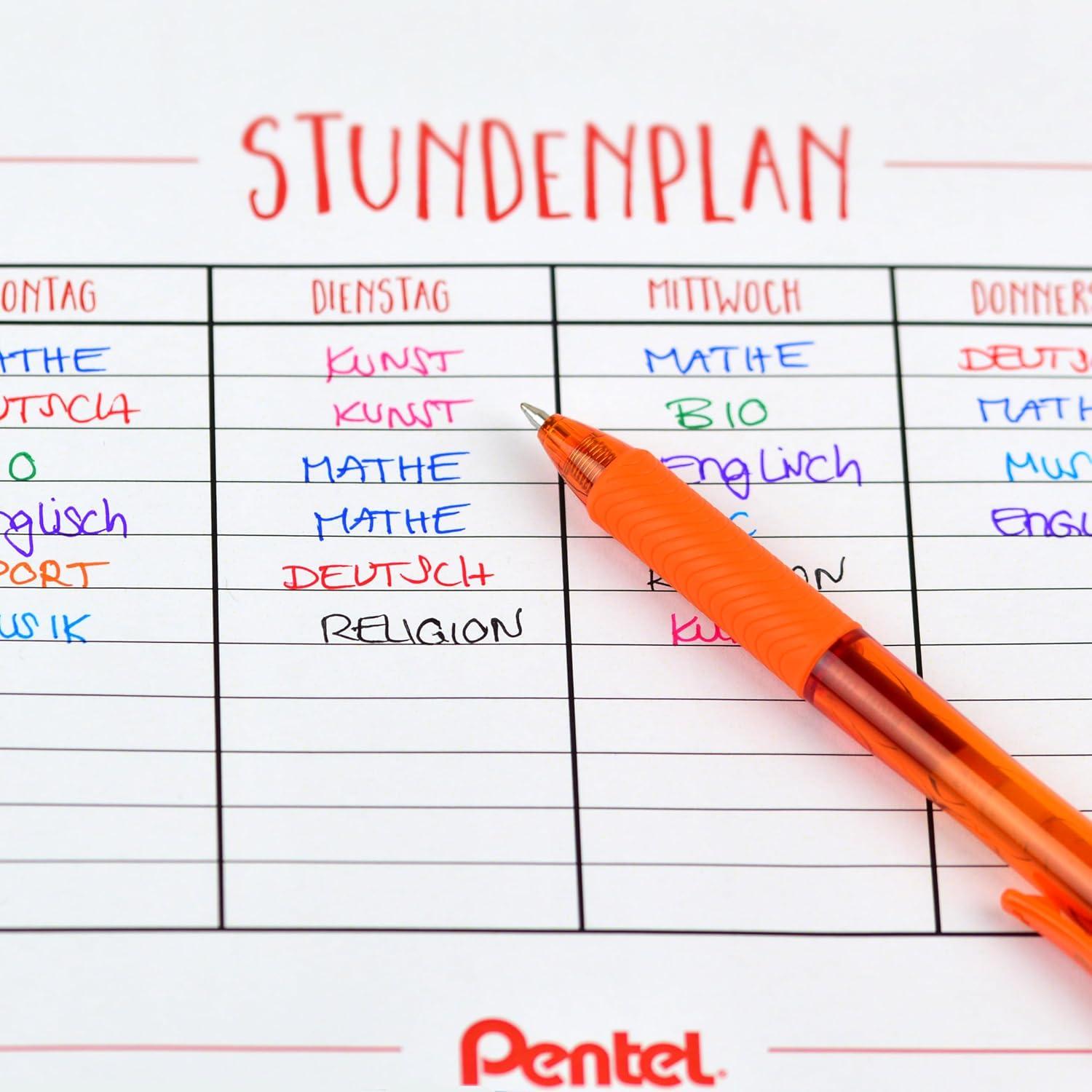 imagePentel BL107C EnerGelX Retractable Roller Gel Pen 7mm Blue BarrelInk DozenSky Blue